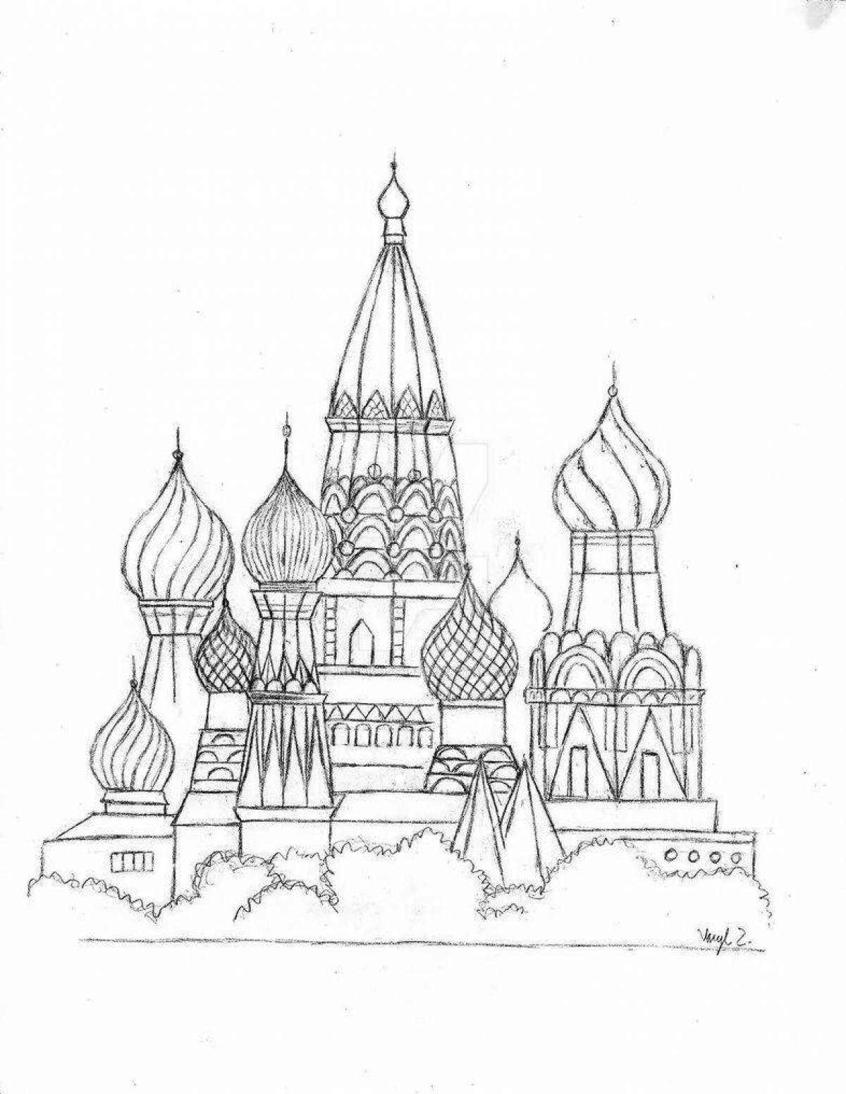 Coloring page beautiful Basil's Cathedral