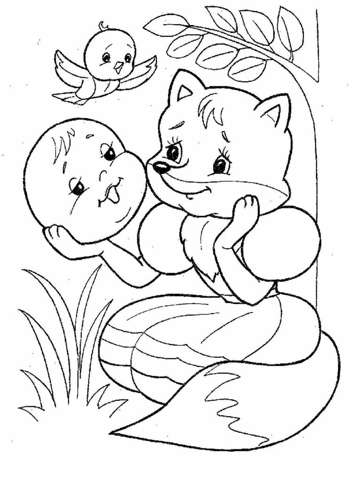 Cute fairy tale coloring book for preschoolers