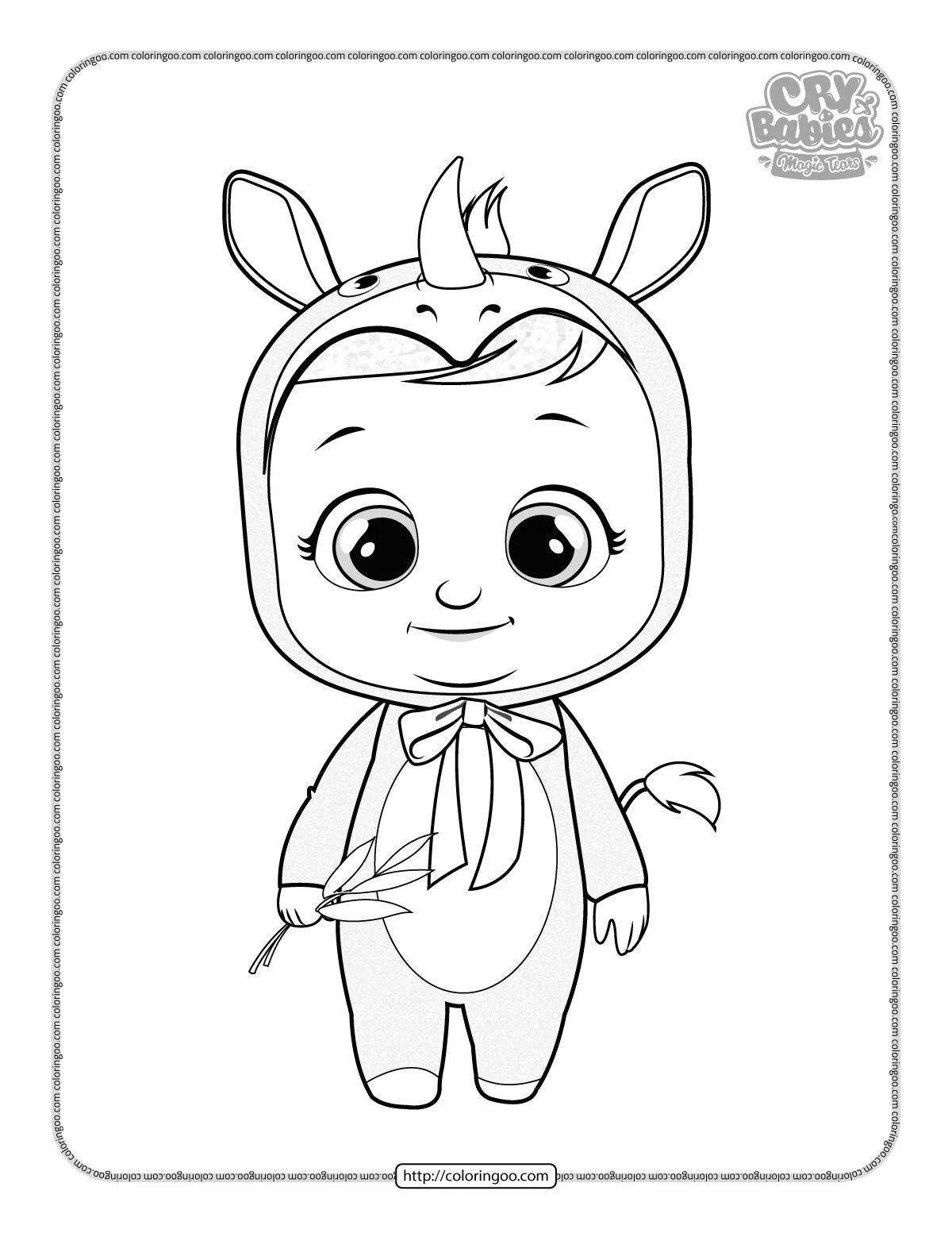 Cute baby's edge coloring book for kids