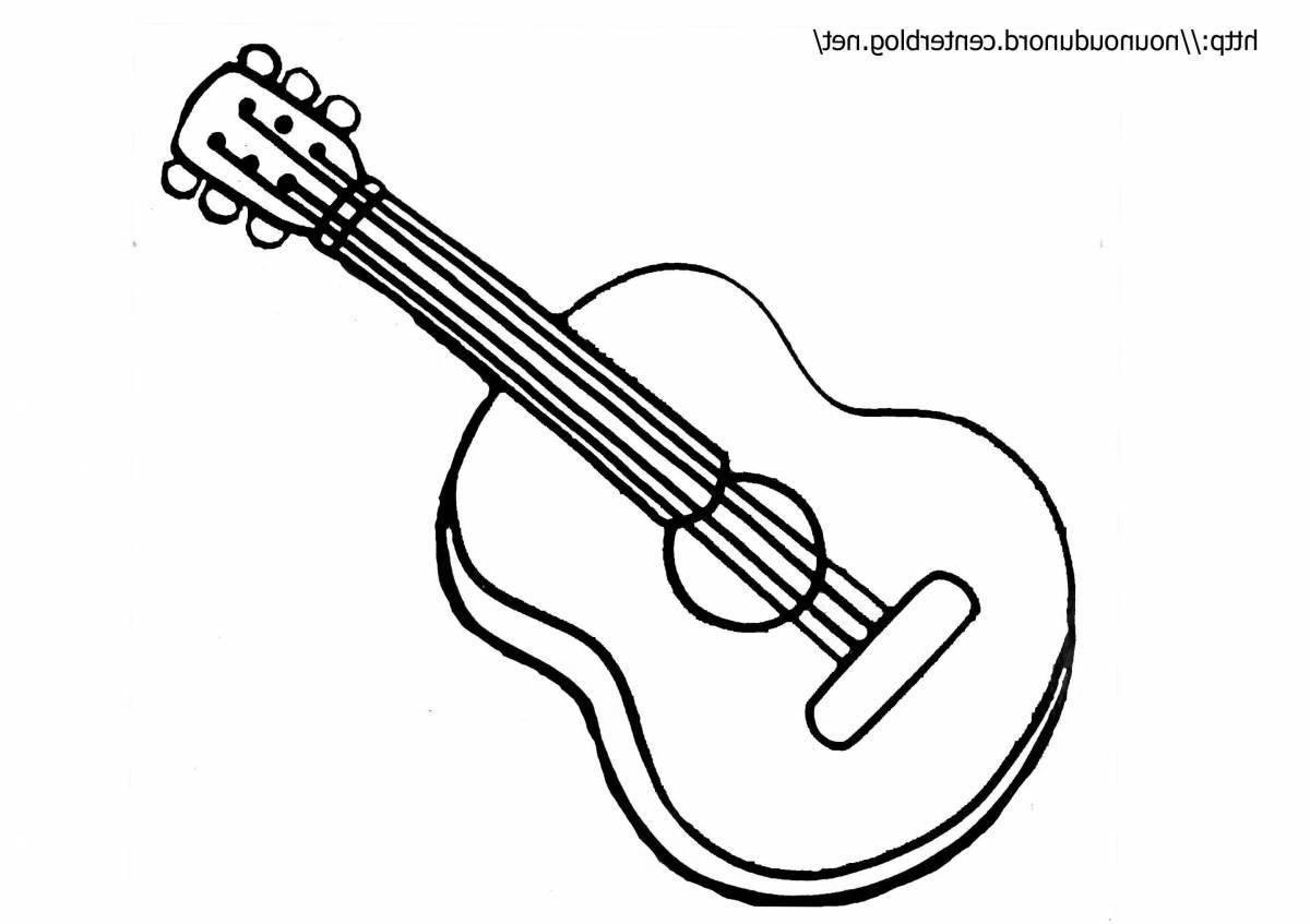 Attractive folk musical instruments coloring pages for kids