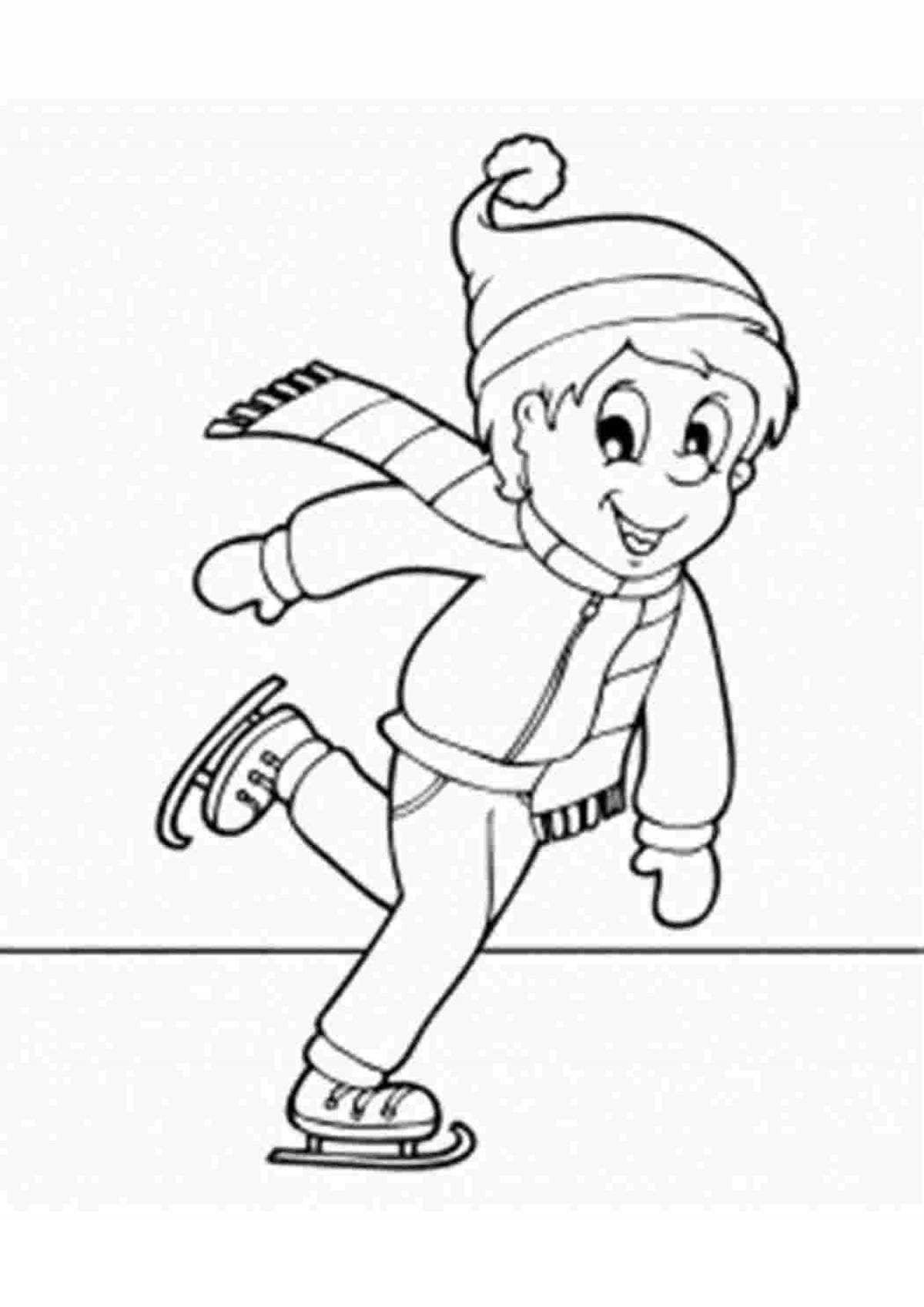 Live coloring for children on skates