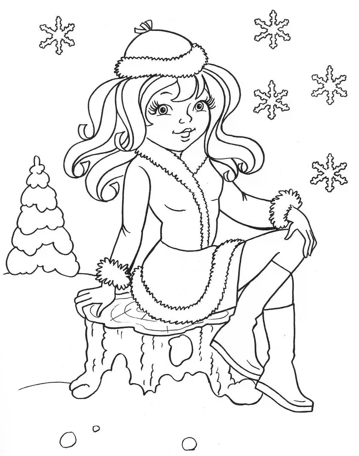 Gorgeous Christmas coloring book for 10 year old girls