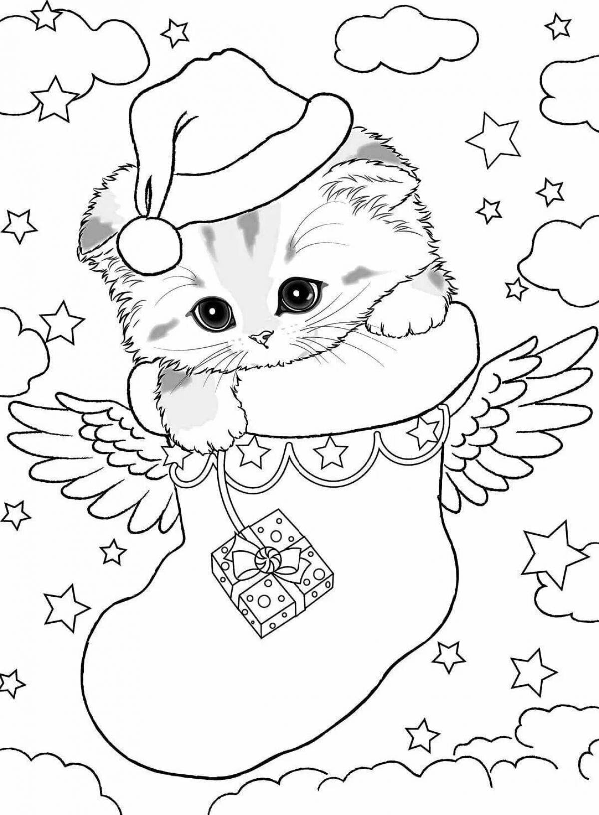 Chic Christmas coloring book for a 10 year old girl