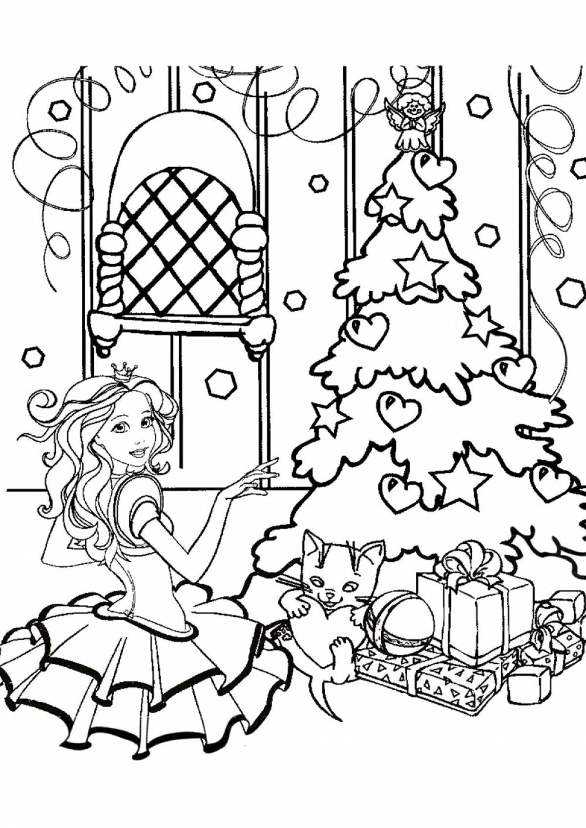 Live Christmas coloring book for girls 10 years old