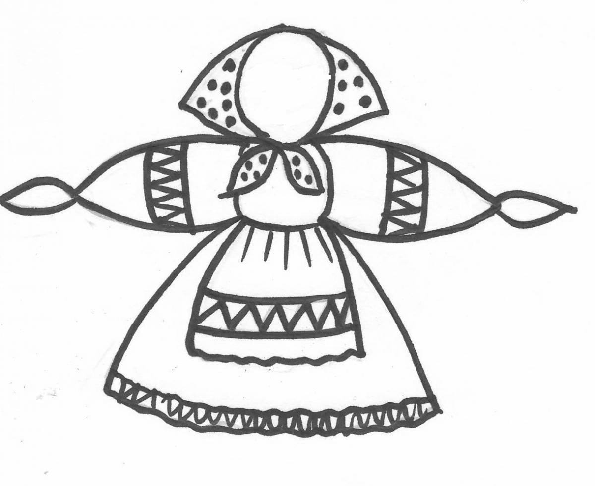 Coloring page funny carnival scarecrow
