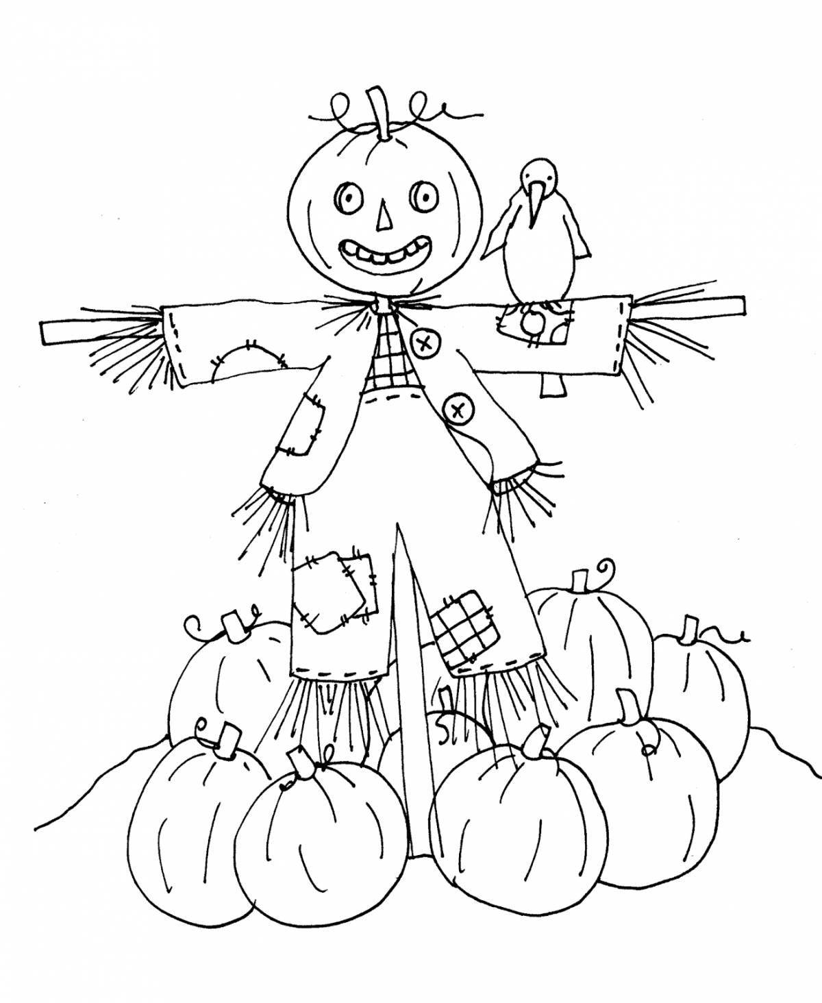 Children's scarecrow coloring book