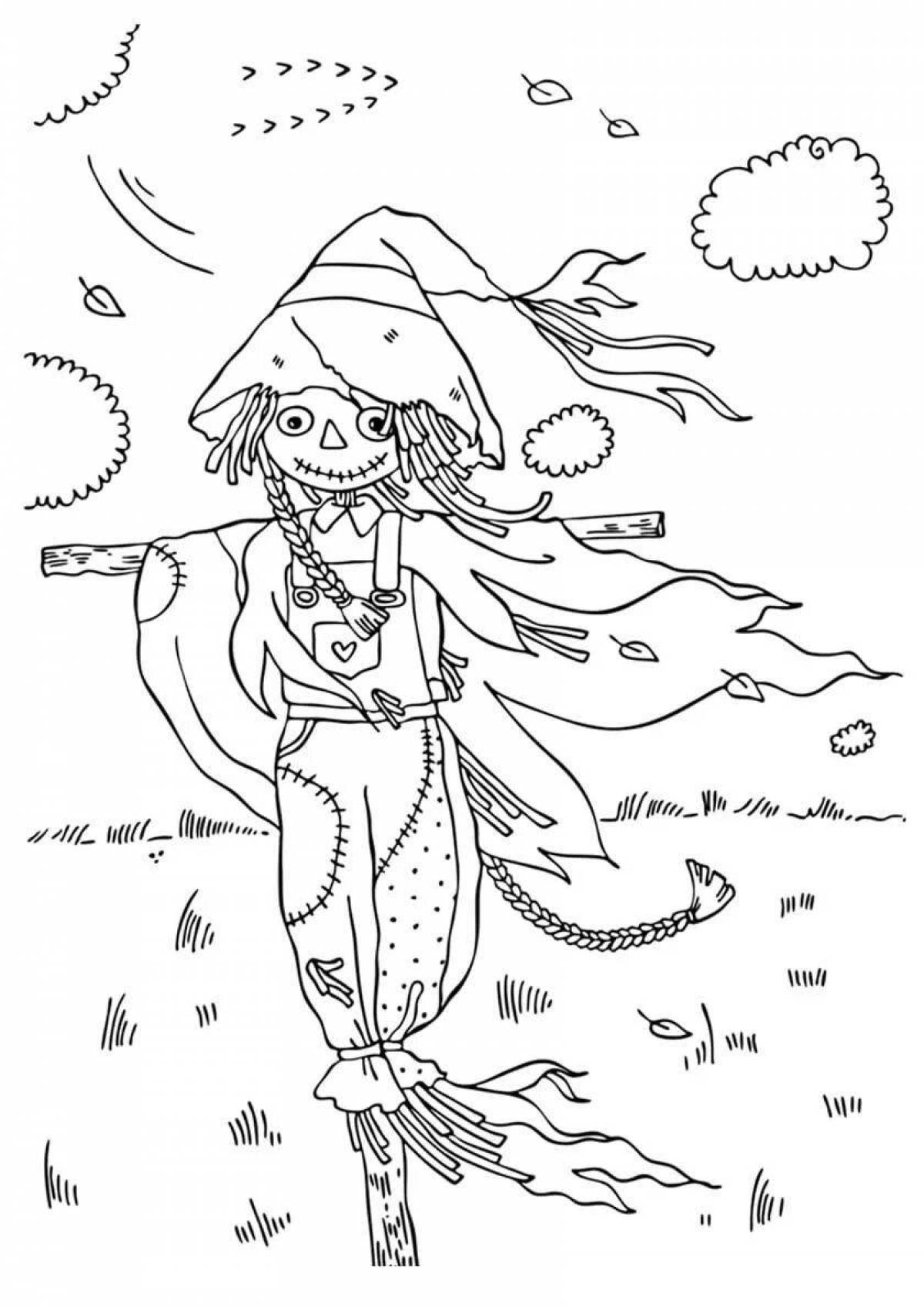 Rampant Shrovetide Scarecrow coloring page