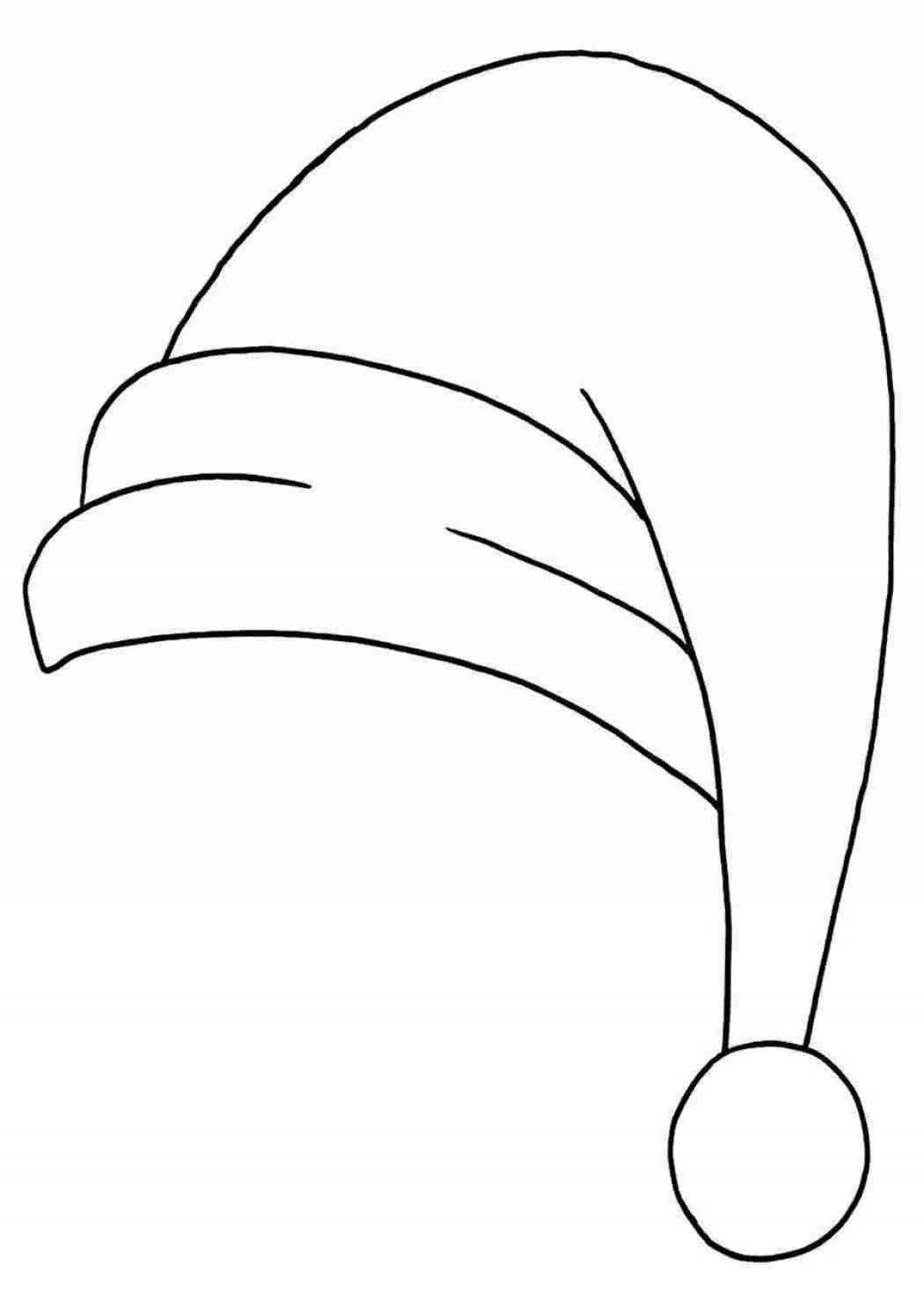 Shiny Santa hat coloring book for kids