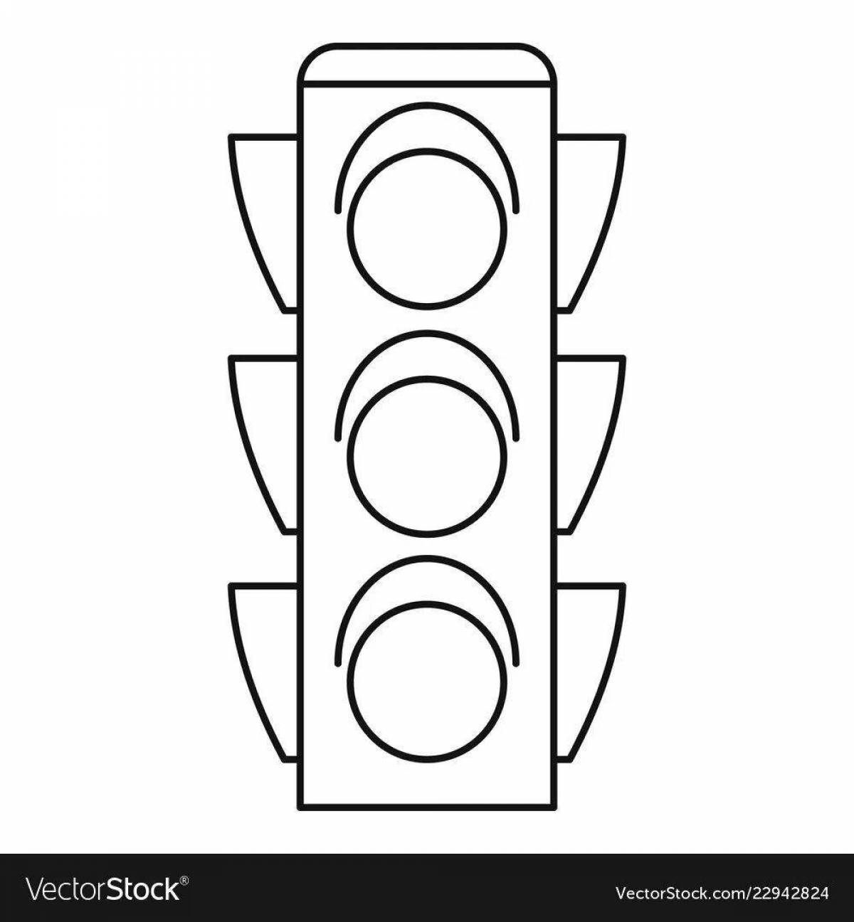 Nice traffic light coloring for kids