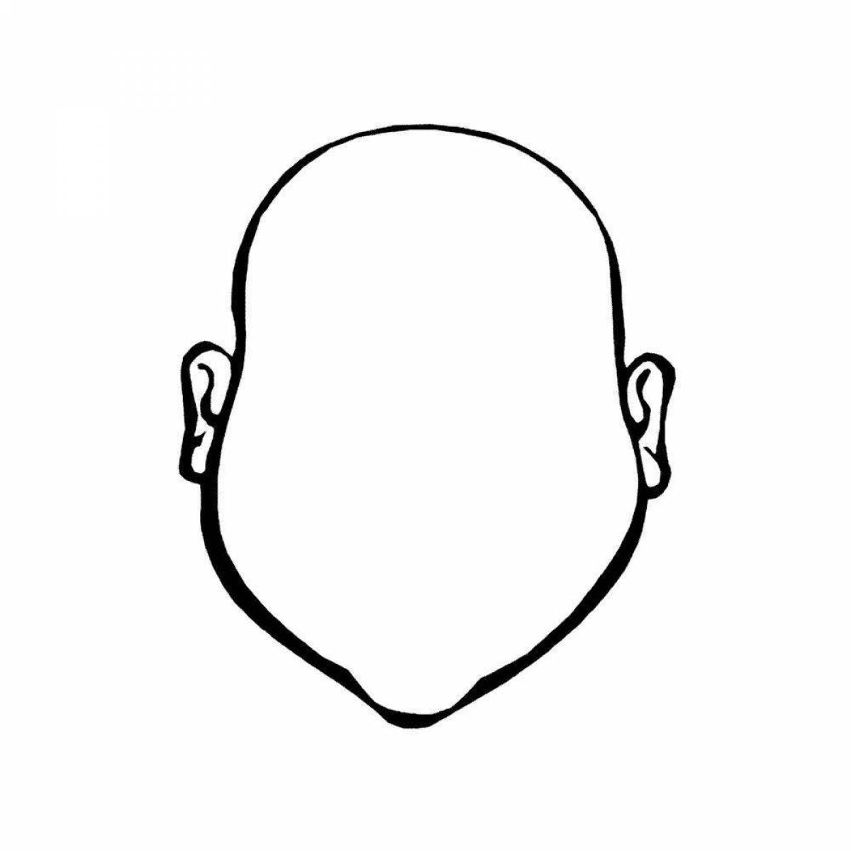 Fun hairless face coloring book for kids
