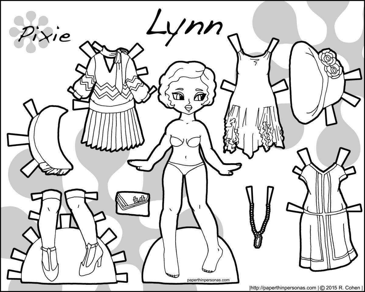 Adorable lol coloring book with clothes to cut out