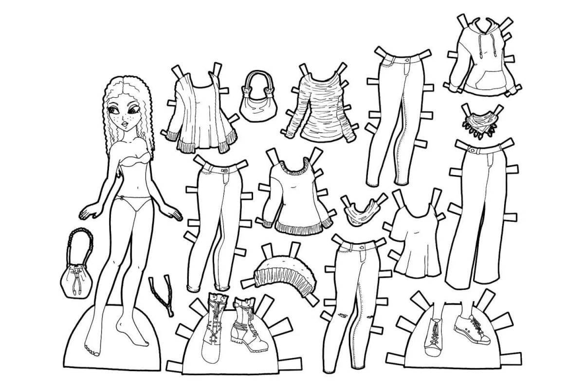 Amazing lol coloring book with clothes to cut out