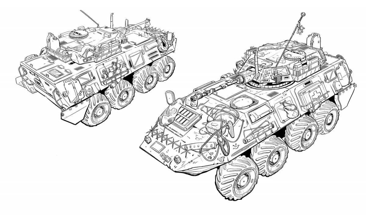 Увлекательная раскраска танк для мальчиков 8 лет