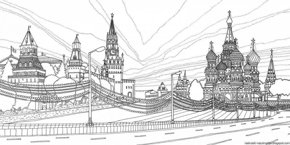 Adorable Kremlin coloring book for kids