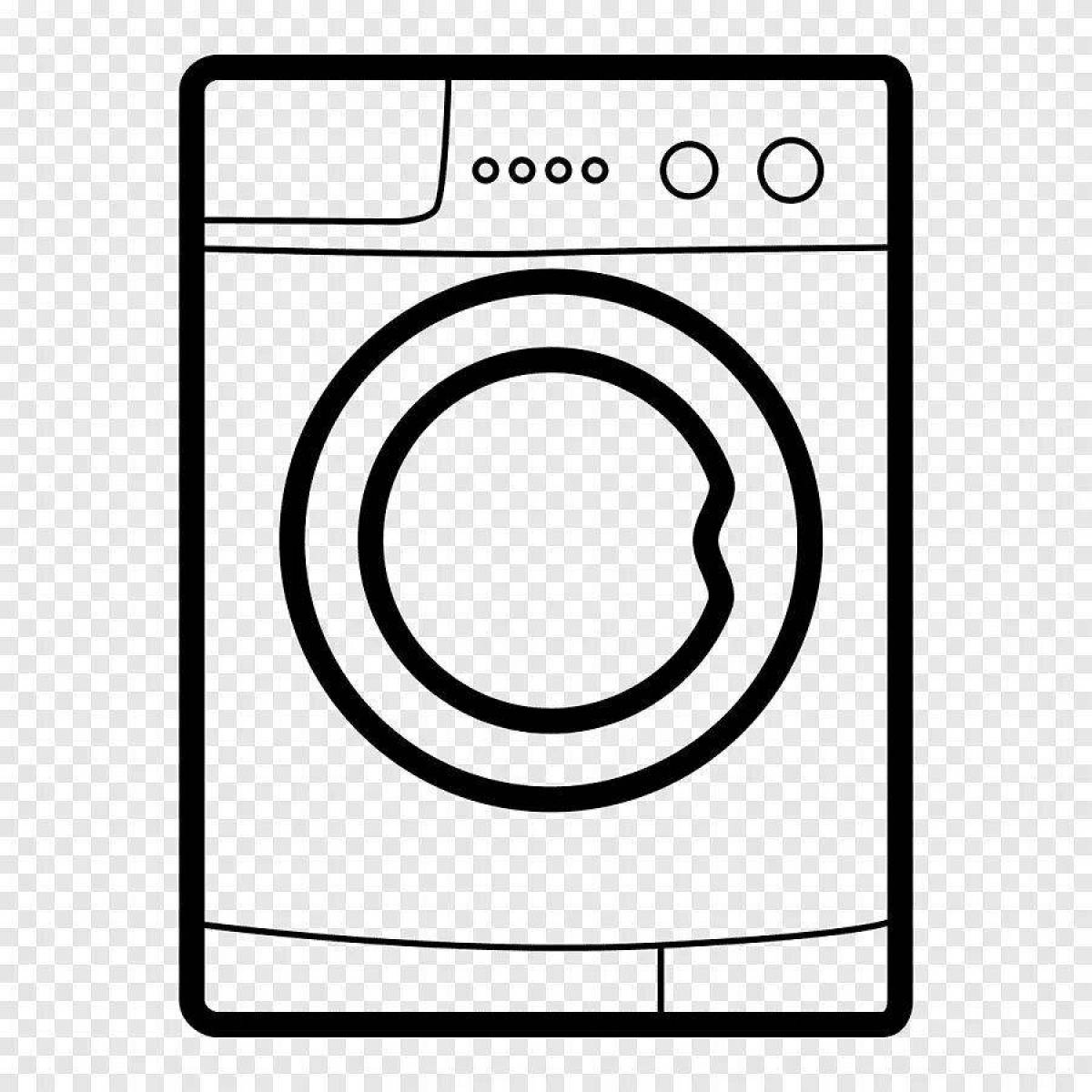 Exquisite baby washing machine coloring page