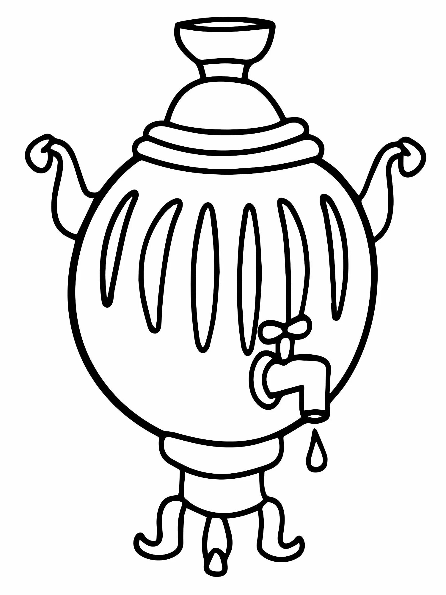 Refreshing samovar coloring book for kids