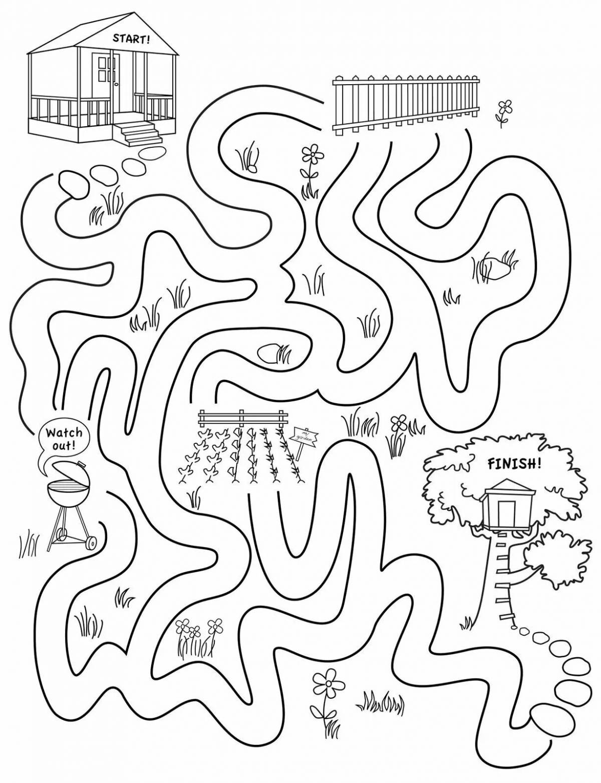 Maze for children 3 4 years old #6