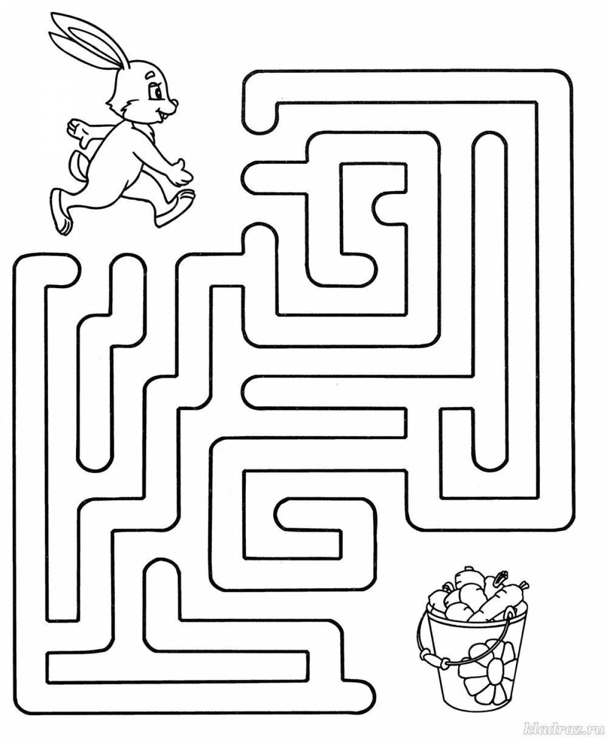 Maze for children 3 4 years old #9