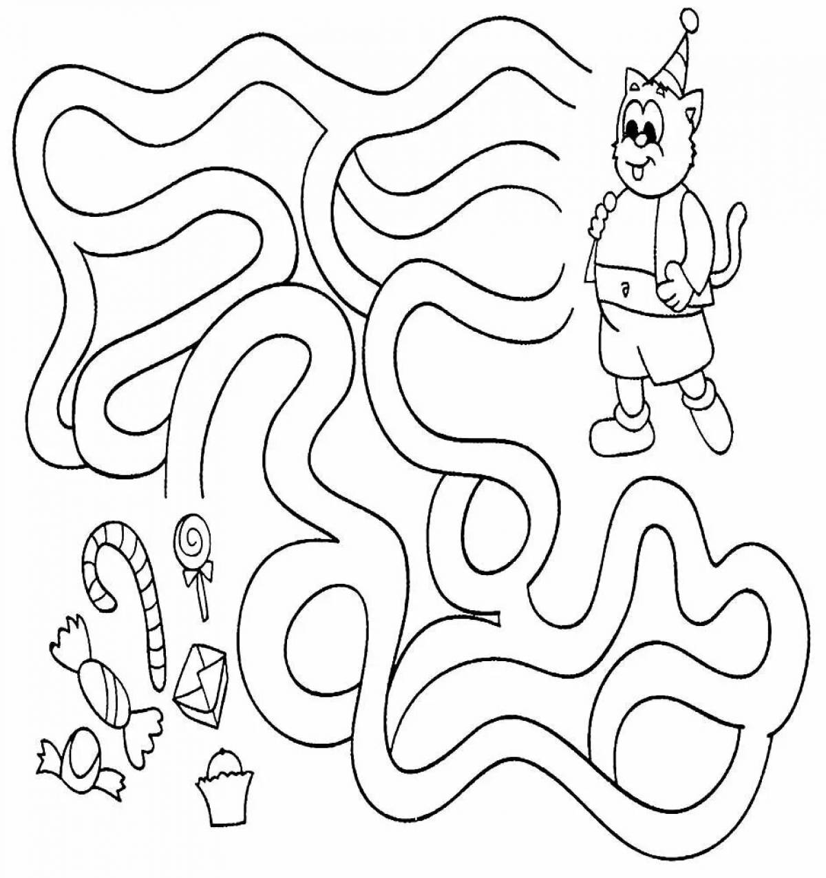 Maze for children 3 4 years old #11
