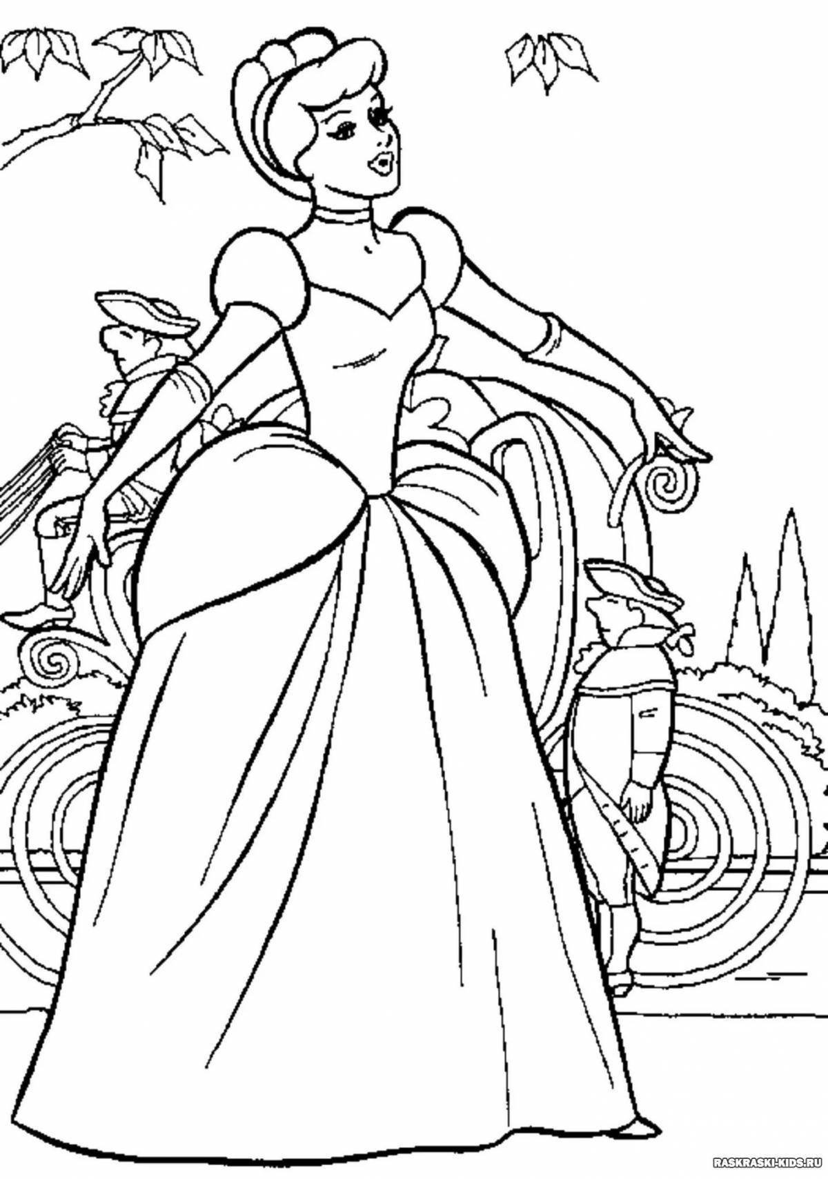 Photo Charming Cinderella coloring book for kids