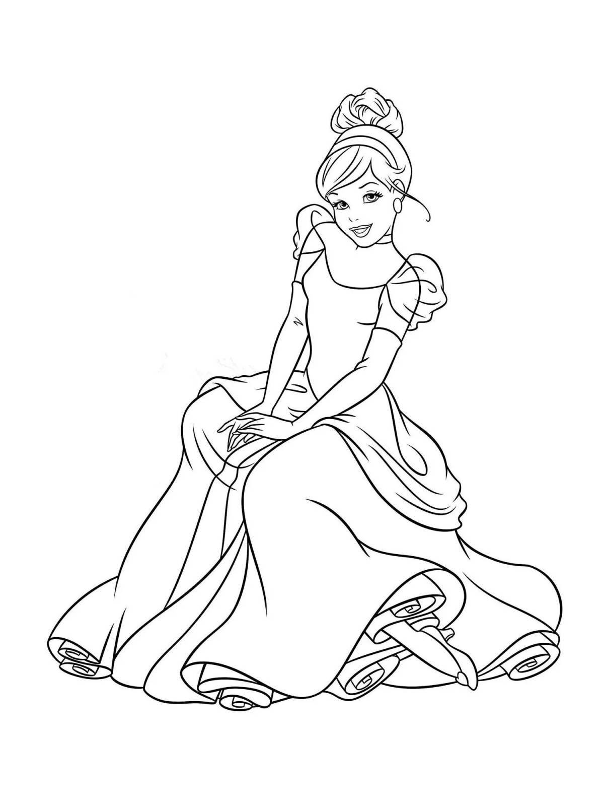Photo Dazzling Cinderella coloring book for kids