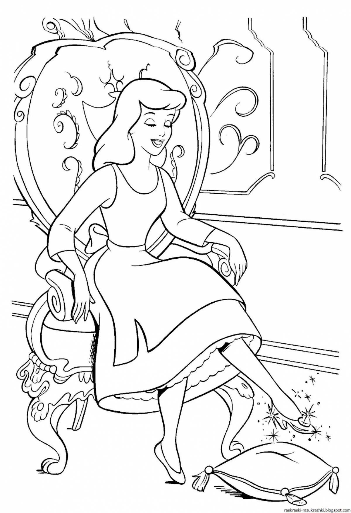 Big Cinderella coloring pages for kids