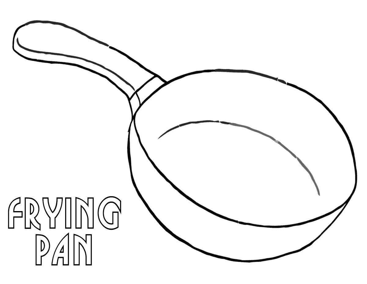 Creative frying pan coloring book for 3-4 year olds