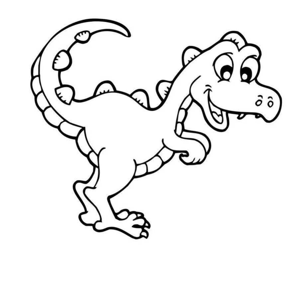 Увлекательная раскраска динозавров для детей 3-4 лет