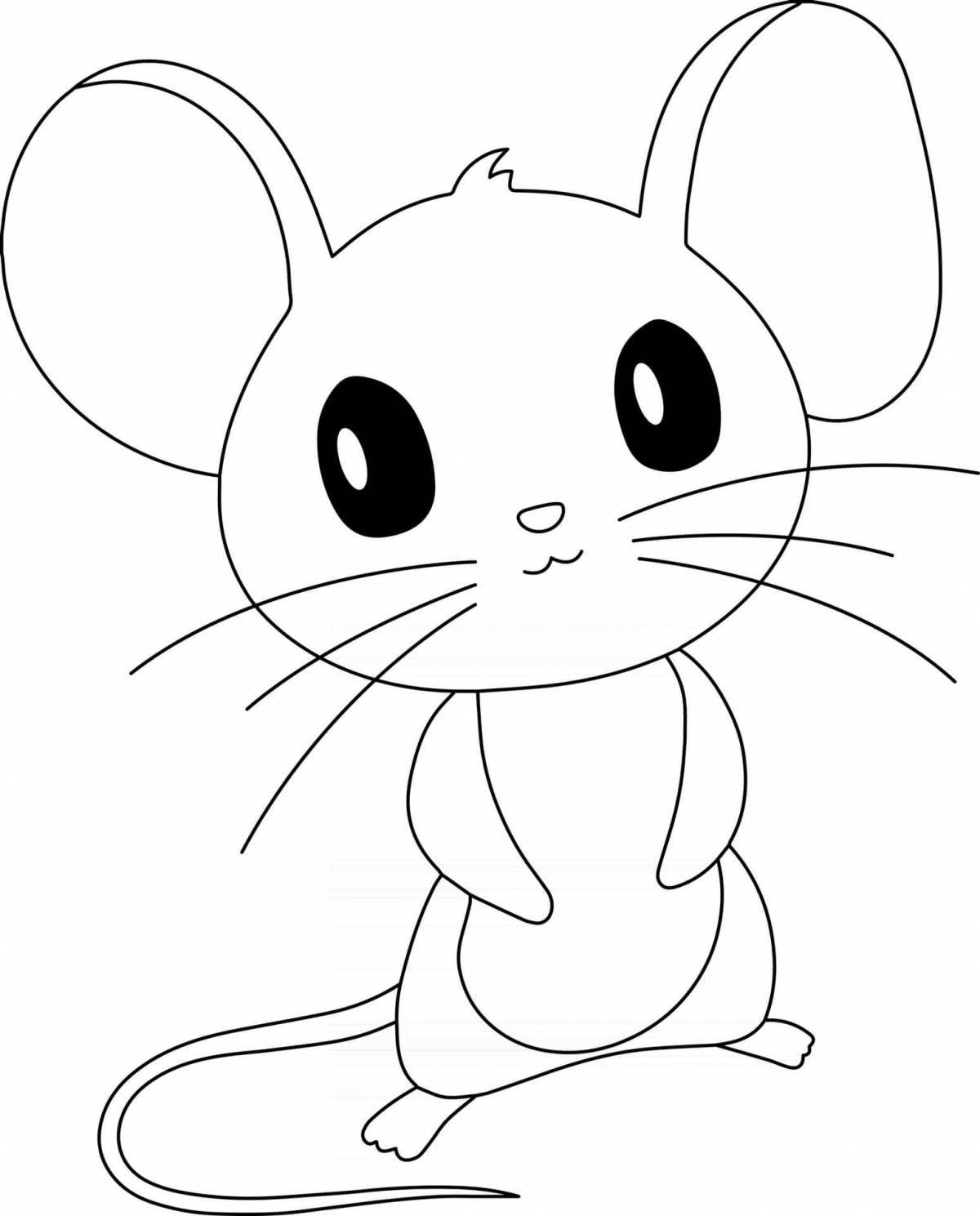 Креативная мышь-раскраска для детей 4-5 лет