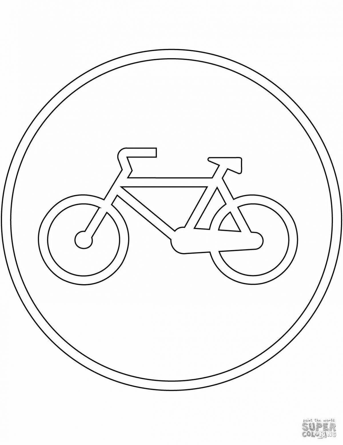 Fascinating coloring book prohibiting traffic sign