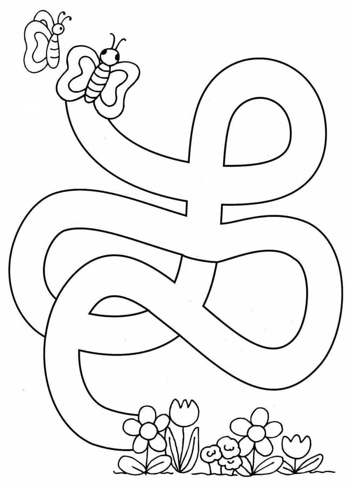 Adorable maze coloring book for 4 year olds
