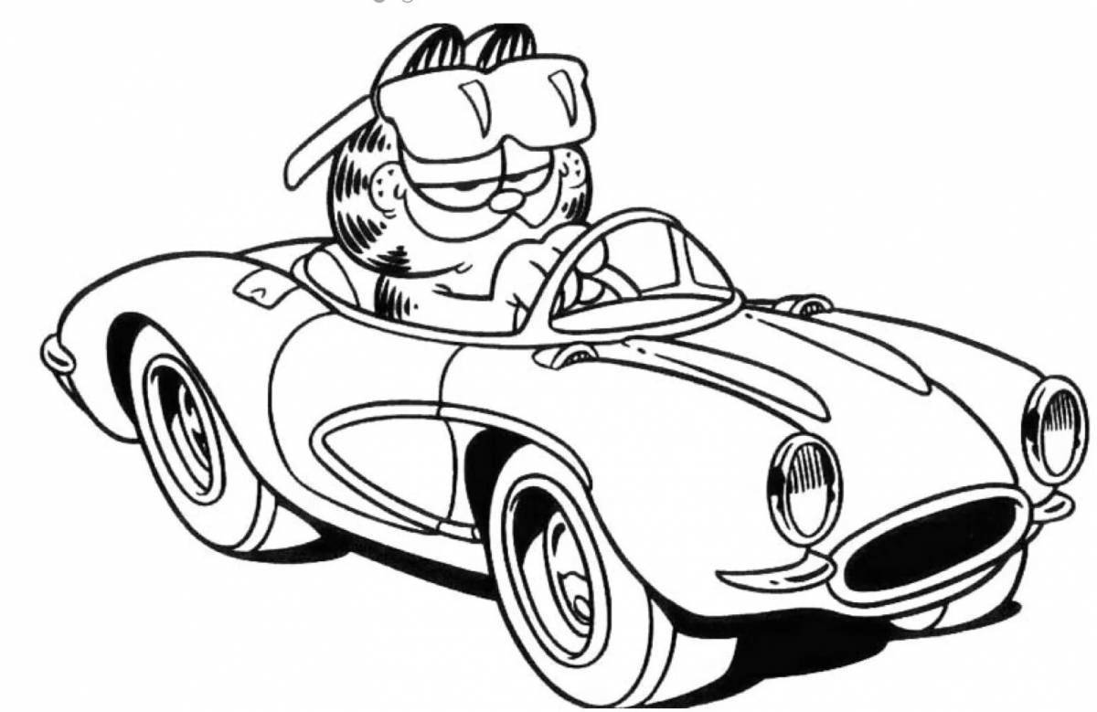 Gorgeous cars coloring book for 9 year old boys
