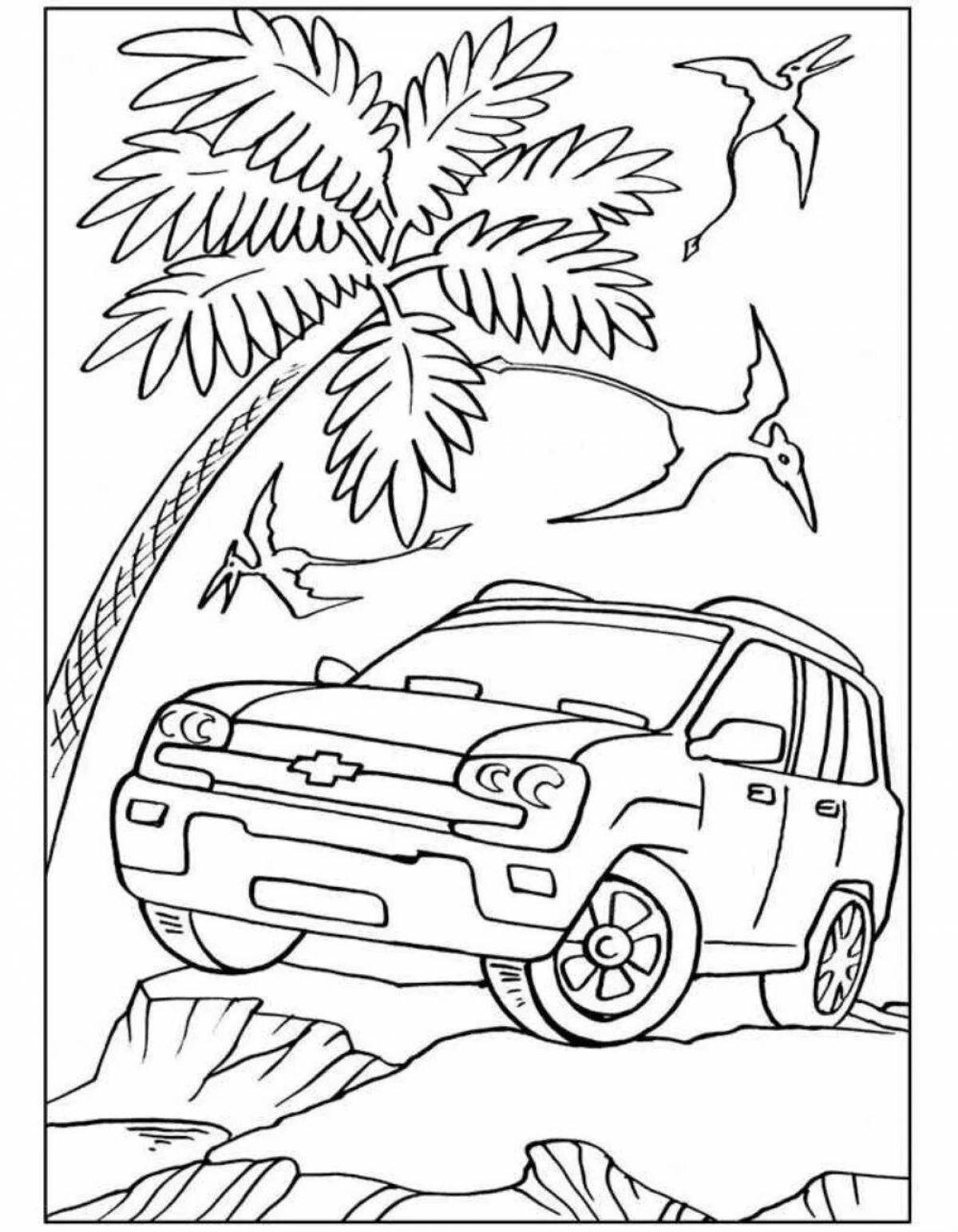 Funny cars coloring for 9 year old boys