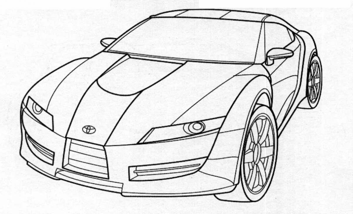 Coloring pages with colorful cars for 9 year old boys