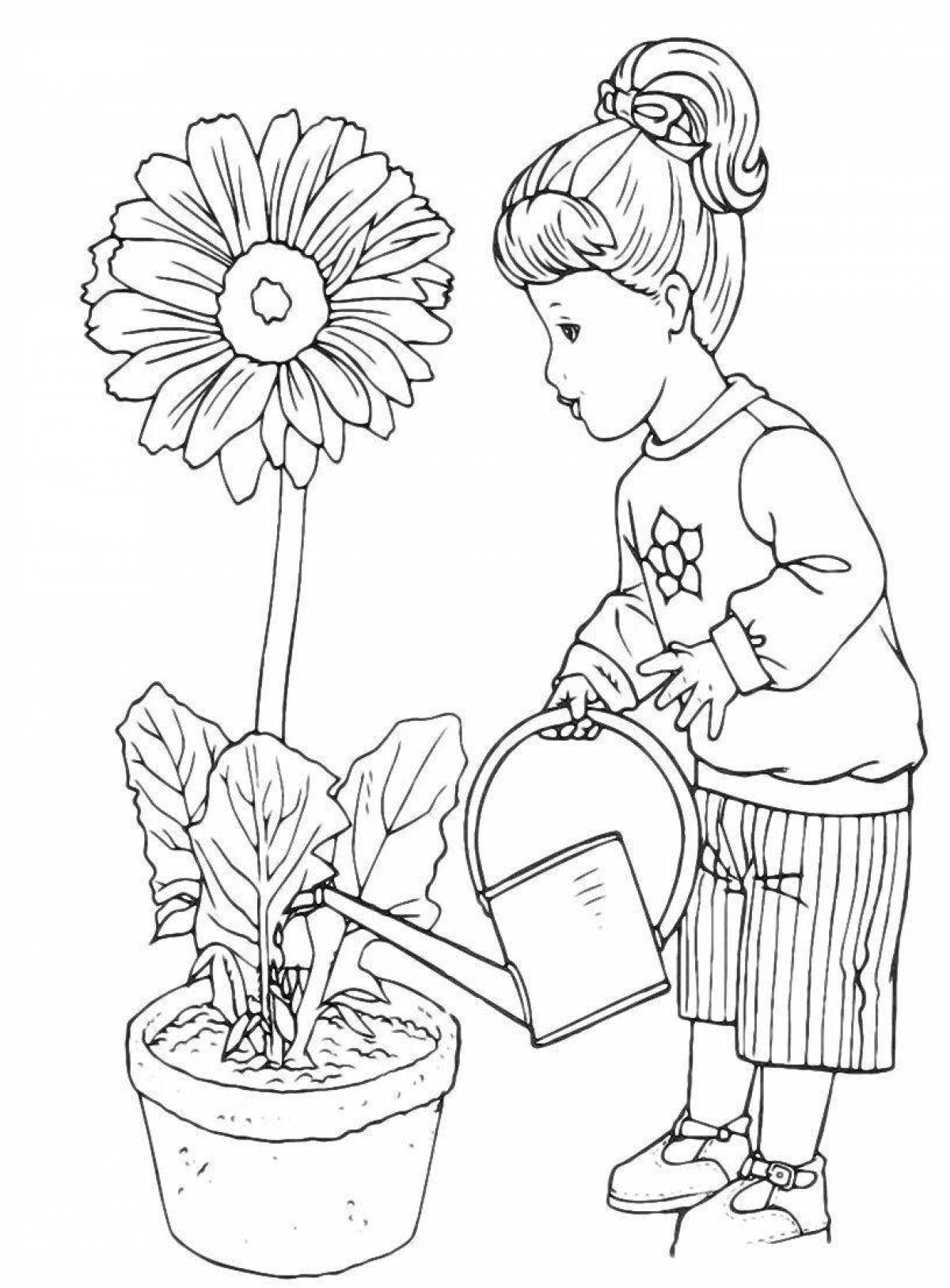Уход за комнатными растениями для детей #7