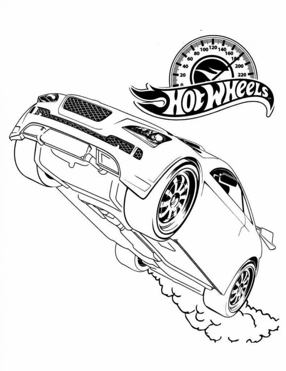 Amazing hot wheels coloring pages for kids