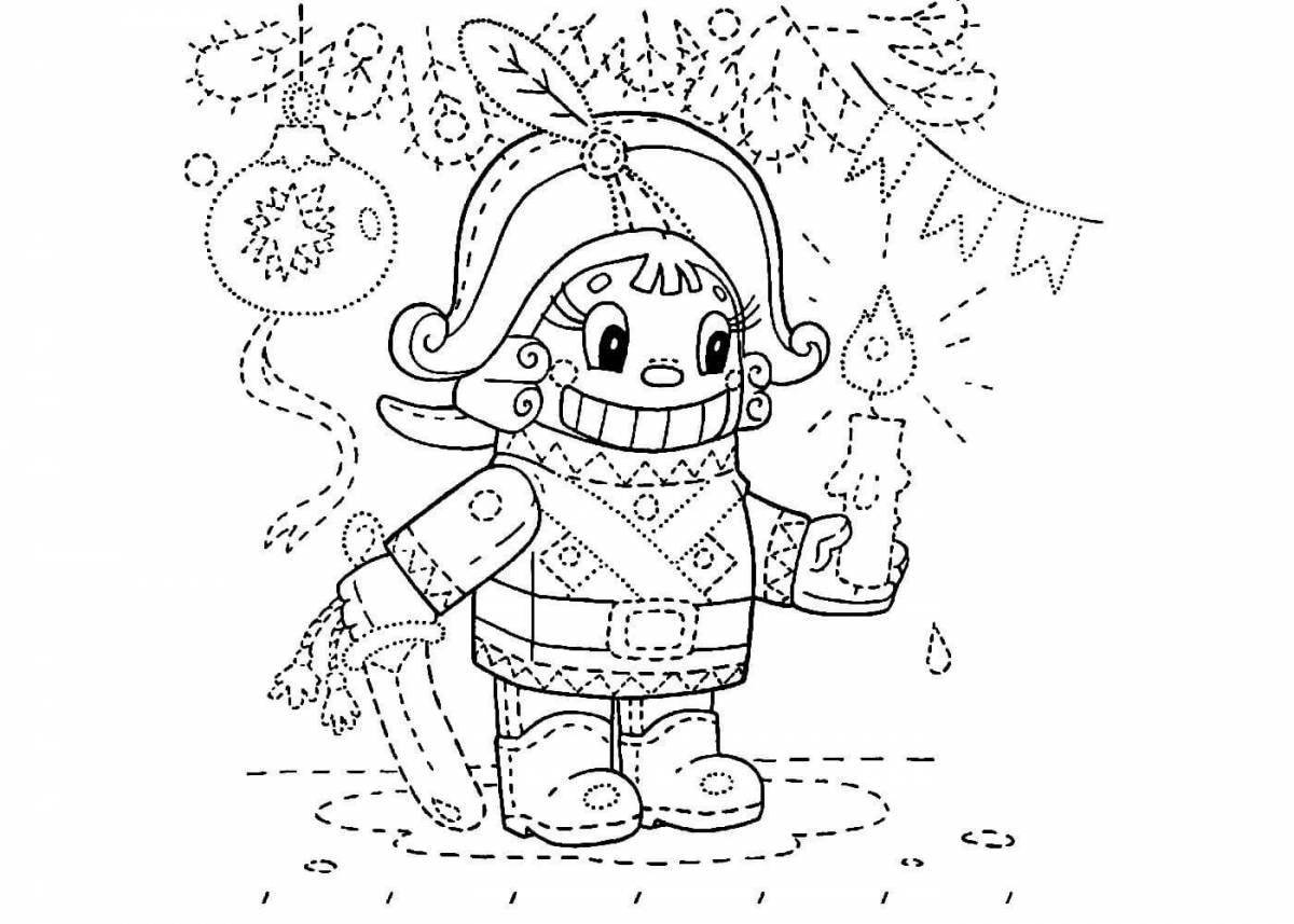 Coloring page happy nutcracker and mouse king