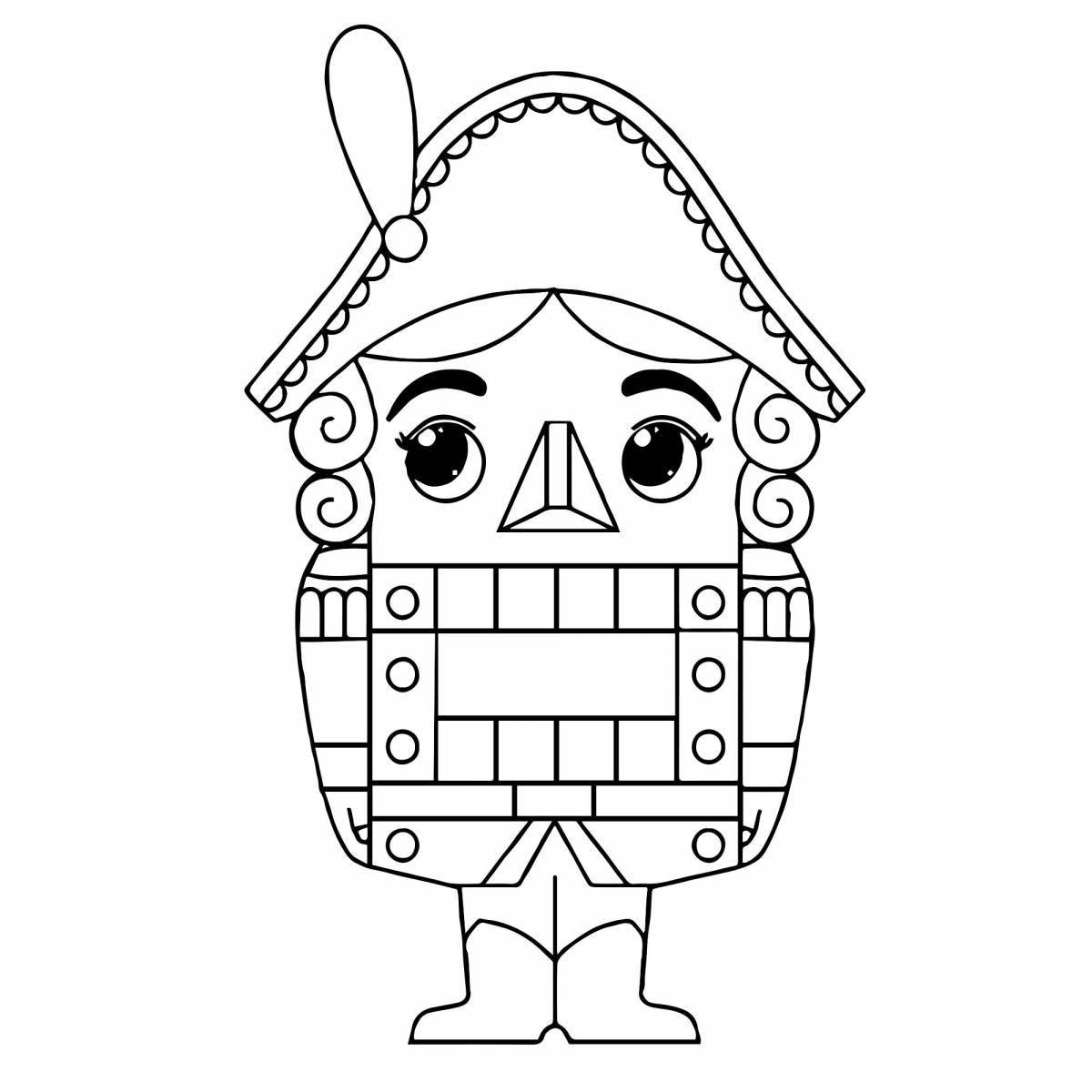 Holiday Nutcracker and Mouse King coloring page
