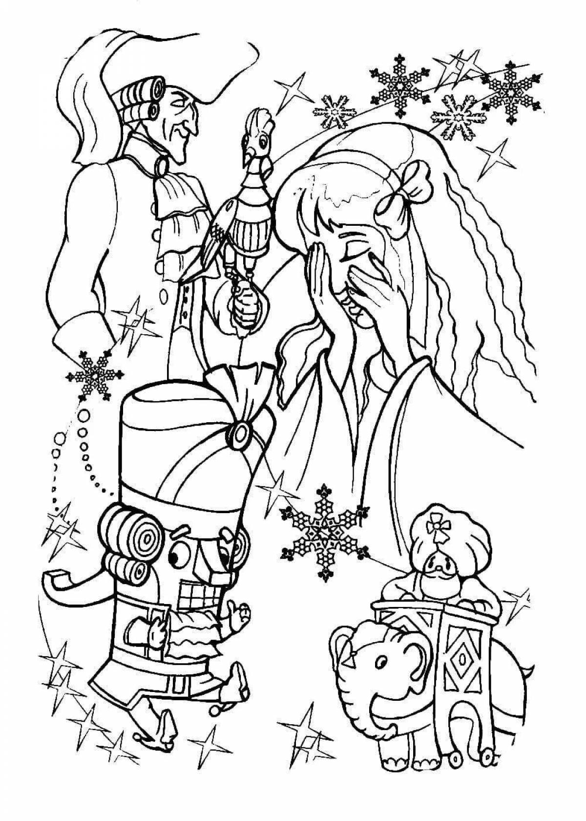 Colored nutcracker and mouse king coloring book