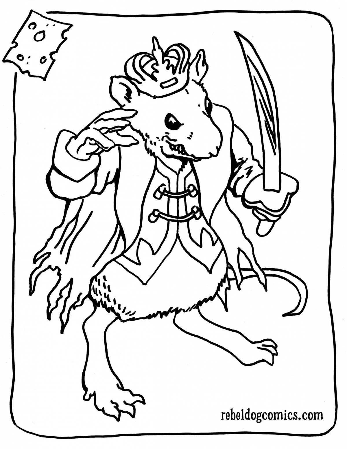 Буйный щелкунчик и мышиный король раскраска