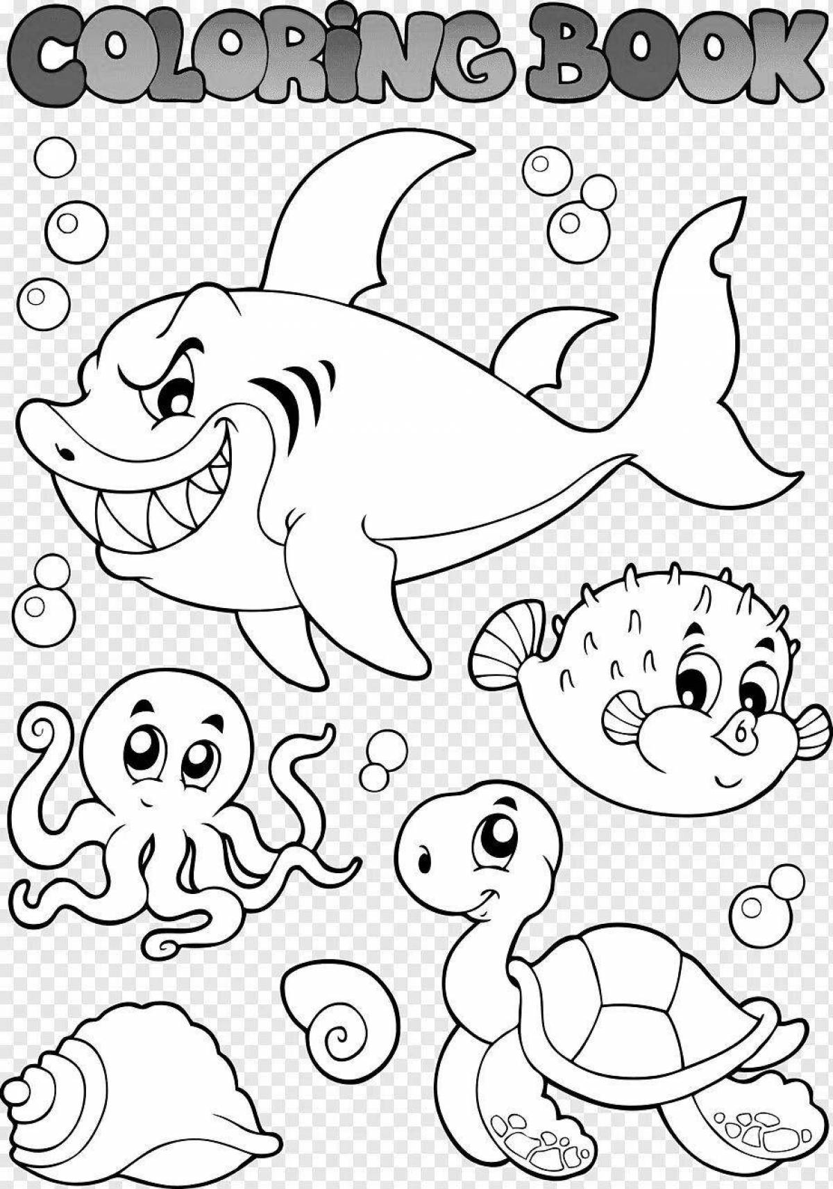 Gorgeous marine life coloring pages for kids