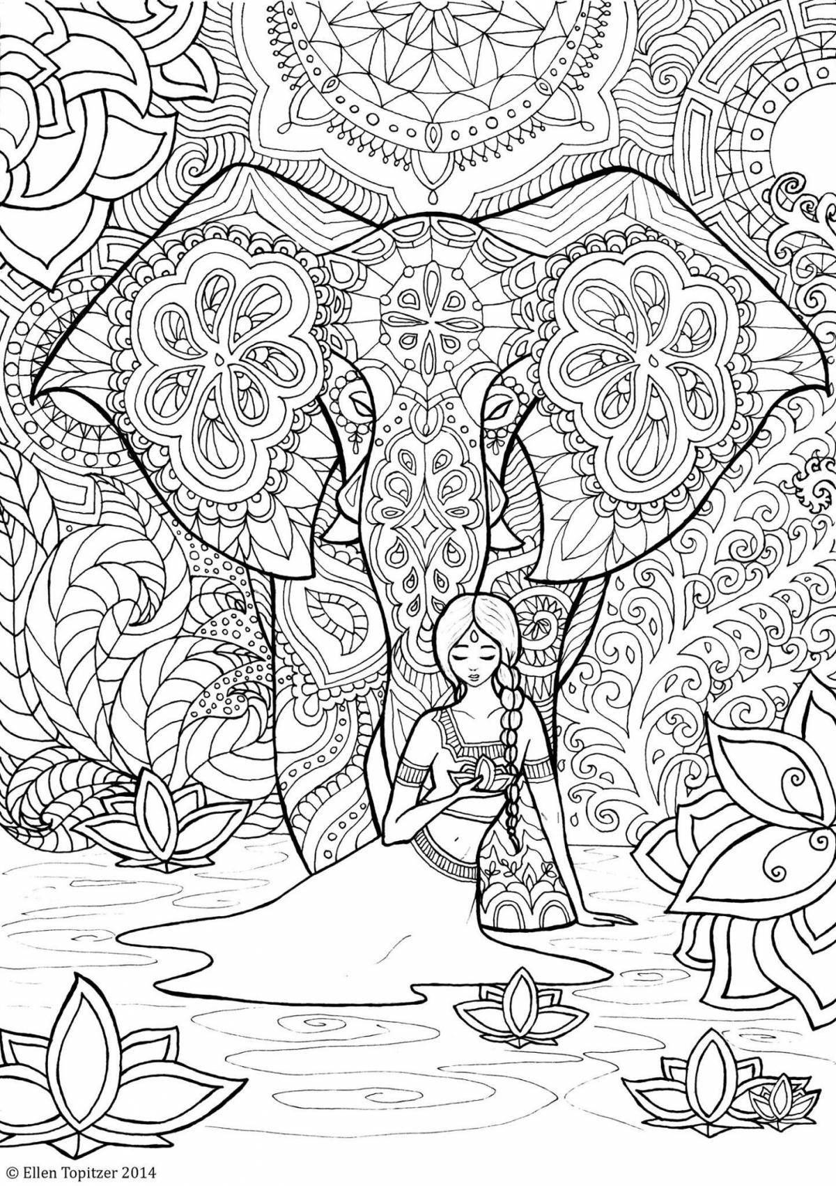 Soothing coloring by numbers for adults en antistress