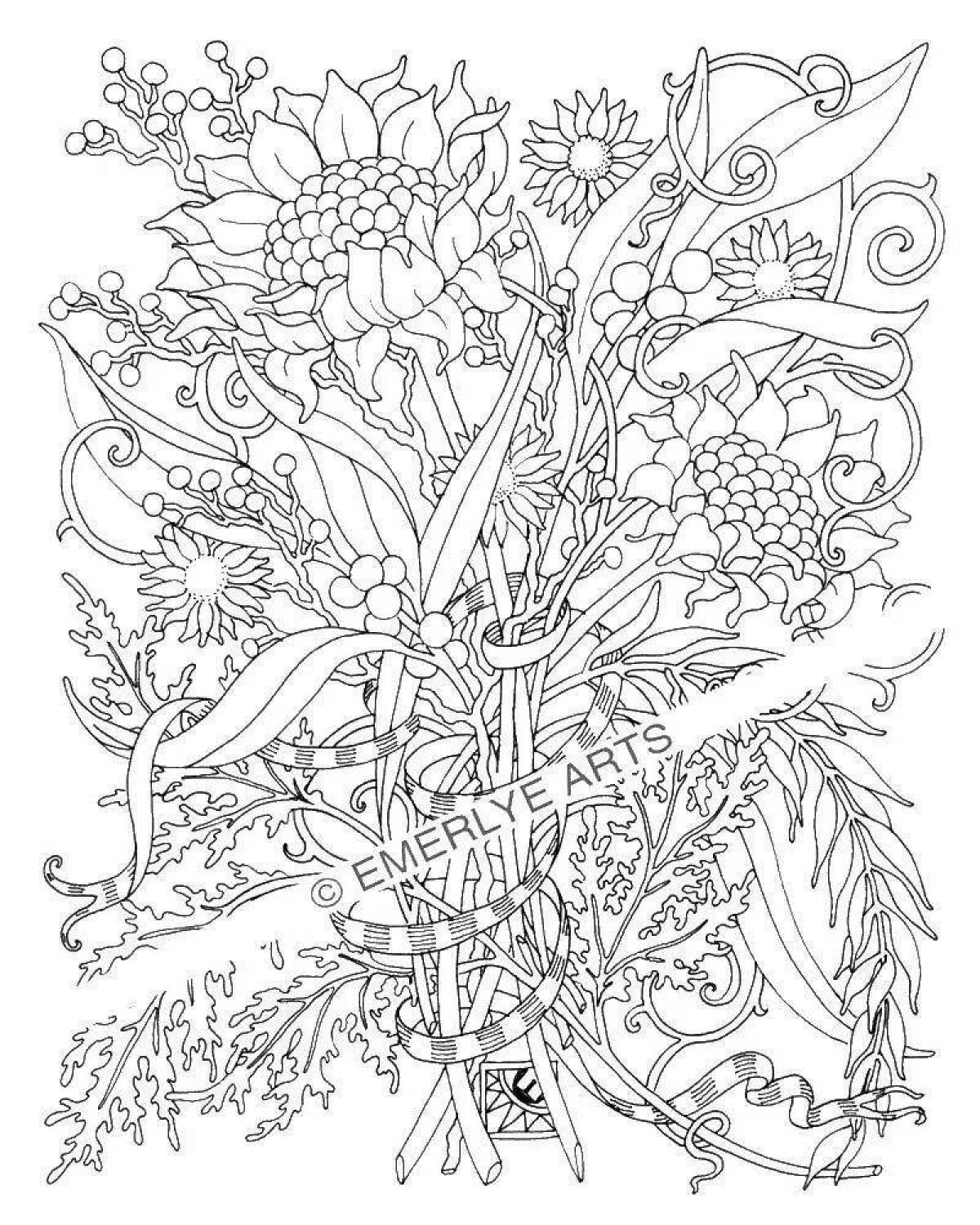 Detailed coloring by numbers for adults en antistress
