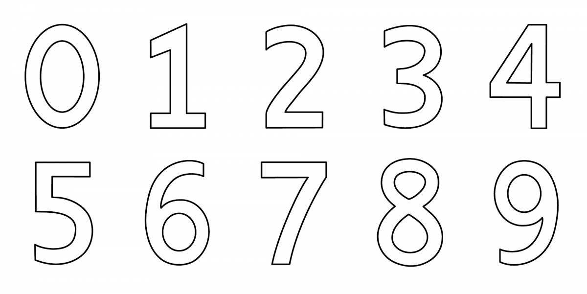 Fun coloring pages with numbers from 1 to 10 for kids