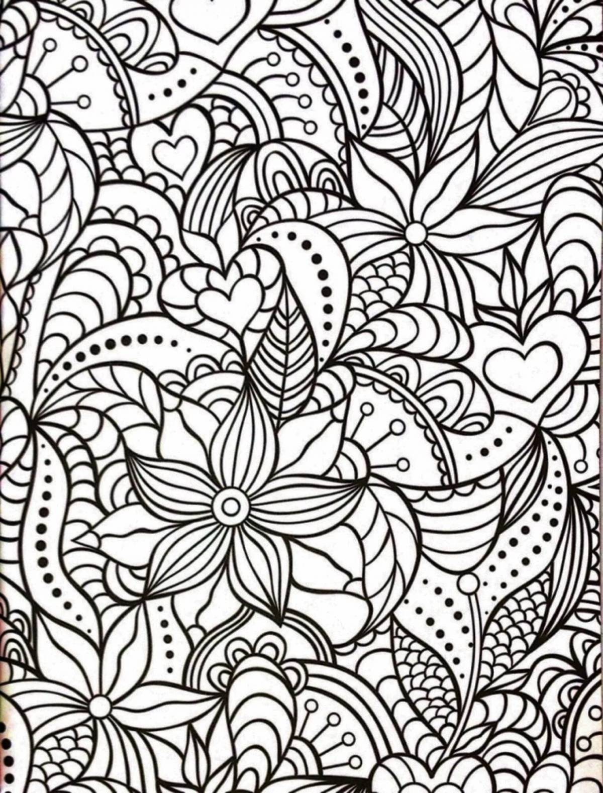 Coloring Pages Anti-stress for adults (29 pcs) - download or print for ...