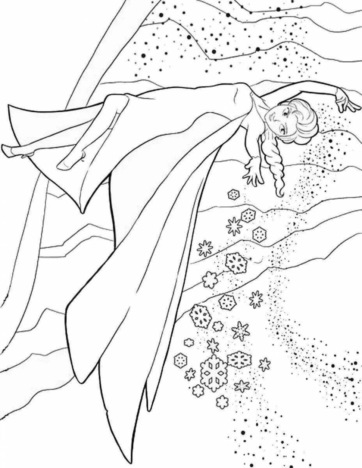 Shiny snow queen coloring book for girls