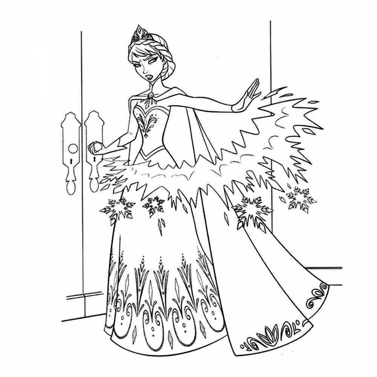 Glorious snow queen coloring book for girls