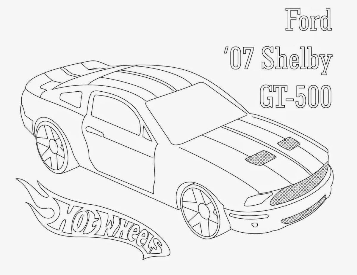 Hot wheels coloring pages for kids
