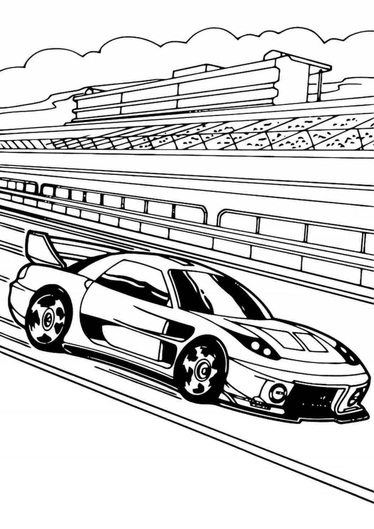 Dazzling hot wheels coloring pages for kids