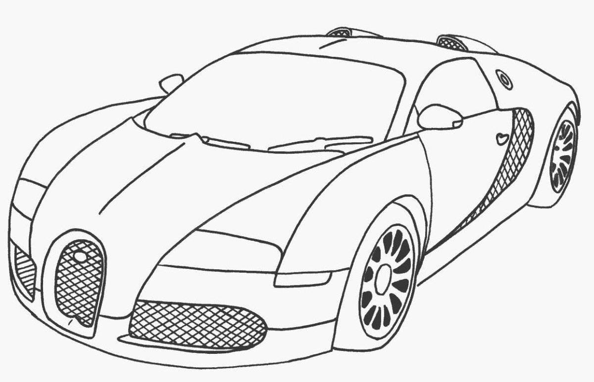 Colorful car coloring pages for boys
